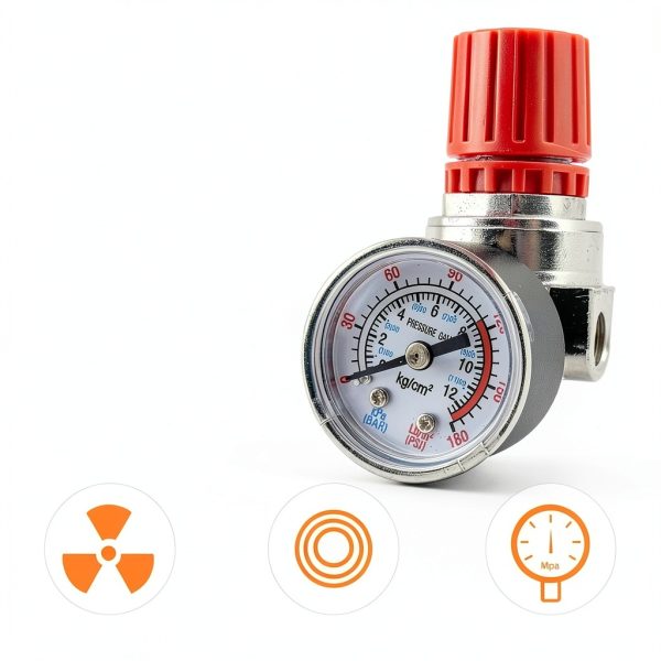 KWEOTUGO Air Compressor Pressure Regulator Chrome Metal 2-4
