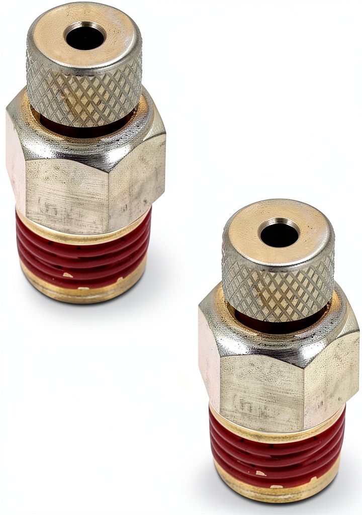 Porter Cable air compressor valve showing stainless steel construction and connections