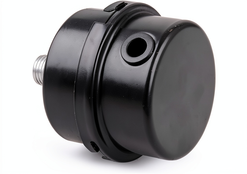 XHBAN compressor air filter showing metal housing and connection port