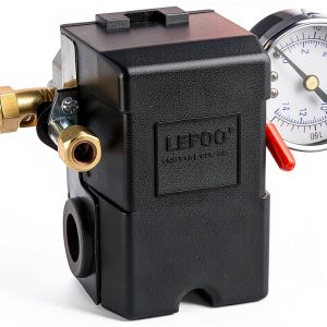 Lefoo Air Compressor Pressure Switch Heavy Duty Metal 4 Port-0