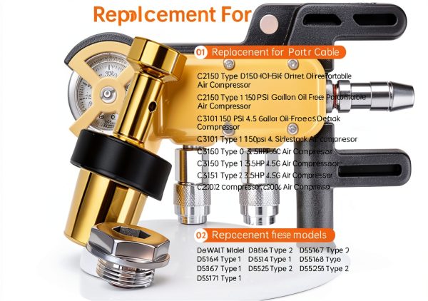 FAMUGOS Air Compressor Regulator Repair Kit Replacement-5