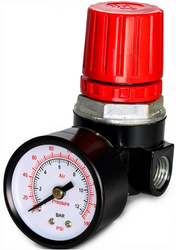 HKAOSDUUH Air Compressor Pressure Regulator Metal Red Black-0