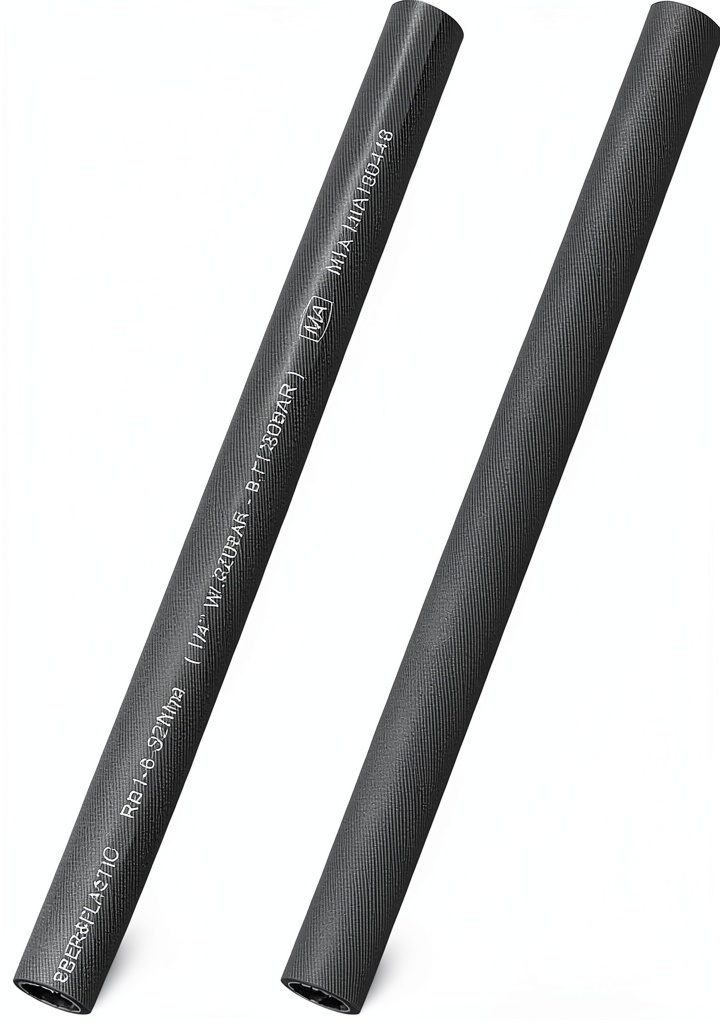 Porter Cable A16223 air compressor hose coiled on a workbench