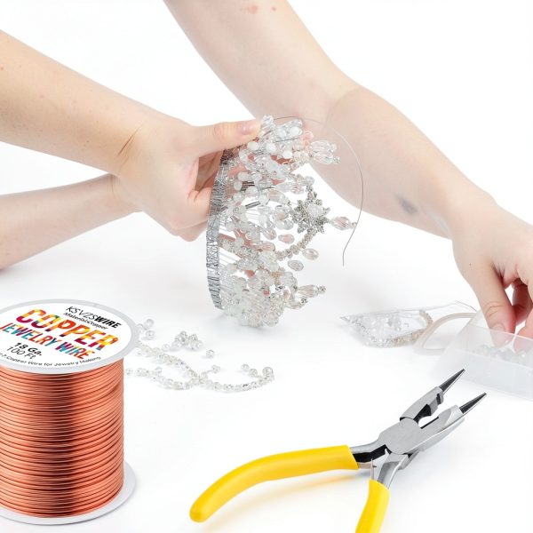 KSVZS 20 Gauge 0.8mm 160FT Pure Copper Wire Craft Jewelry Making Kit-6