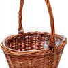 Royal Imports Willow Oval Basket – Natural Finish Small 9x7x3.5in-0