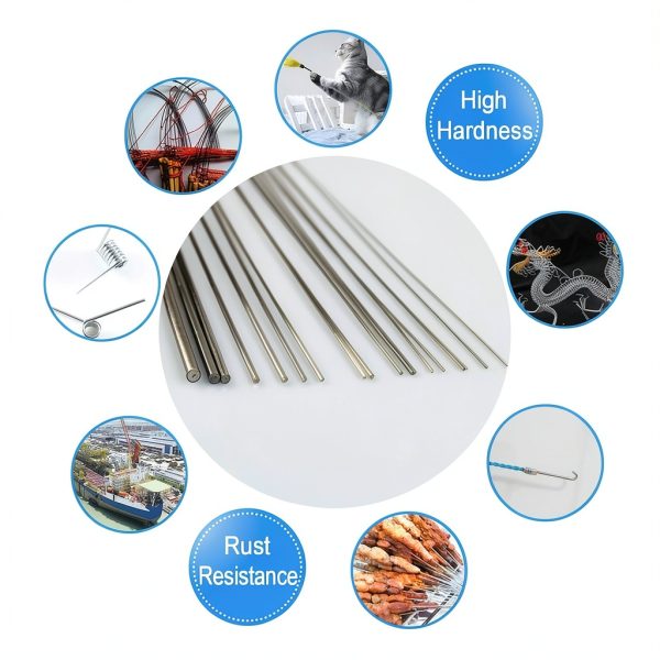304 Stainless Steel Spring Wire, 40cm Lengh Straight Stainless Steel Spring Wire Assortment Kit, Hard Steel Straight Wire Diameter 0.4mm 0.6mm 0.8mm 1mm 1.2mm 1.4mm 1.6mm 1.8mm 2mm 3mm, 100Pcs-6