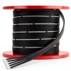 BNTECHGO 24 Gauge Silicone Ribbon Cable Flexible 6P Black 25 ft Flat Cable 24 AWG Stranded Tinned Copper Wire-1
