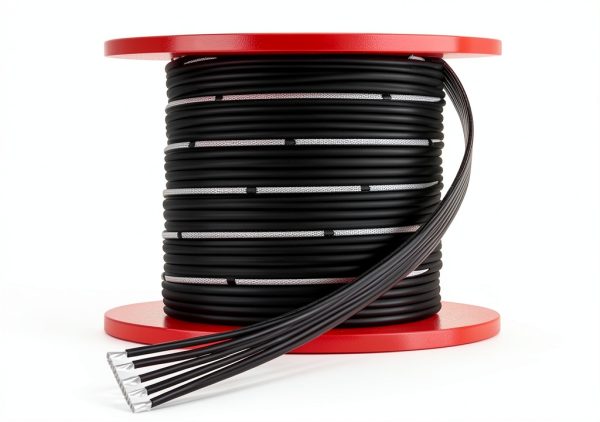 BNTECHGO 24 Gauge Silicone Ribbon Cable Flexible 6P Black 25 ft Flat Cable 24 AWG Stranded Tinned Copper Wire-1