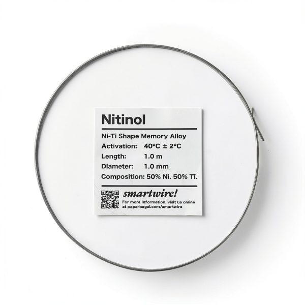 Nitinol Shape Memory Wire (1m x 1mm, 40C/104F Activation) | Professor Tony's Smart Ass Wire Company-0