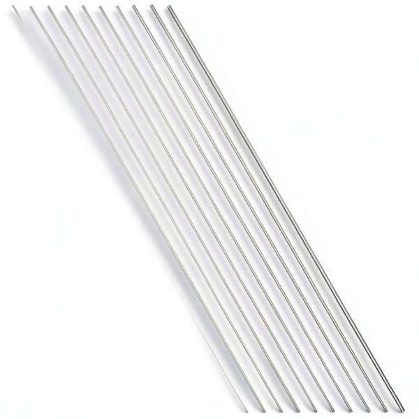 304 Stainless Steel Spring Wire, 40cm Lengh Straight Stainless Steel Spring Wire Assortment Kit, Hard Steel Straight Wire Diameter 0.4mm 0.6mm 0.8mm 1mm 1.2mm 1.4mm 1.6mm 1.8mm 2mm 3mm, 100Pcs-1