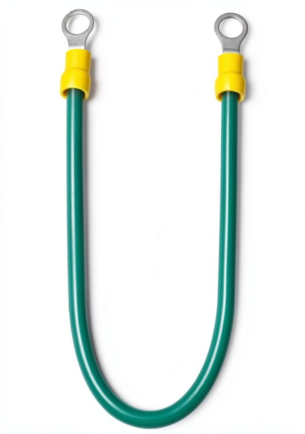 Grounding Pigtail: 12AWG Green Stranded Copper Wire, 8-Inch Length, with 10/32 x 3/8 Green Screw - Quick 5-Second Installation(15 Pack)-3