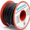 BNTECHGO 24 Gauge Silicone Ribbon Cable Flexible 6P Black 25 ft Flat Cable 24 AWG Stranded Tinned Copper Wire-0